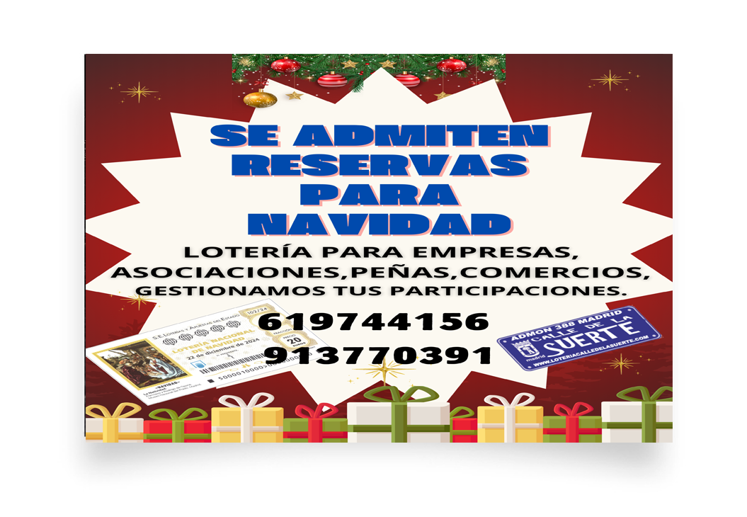 Reserva tu Lotería de Navidad