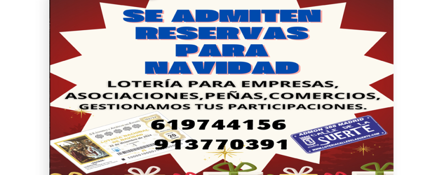 RESERVA LOTERÍA NAVIDAD