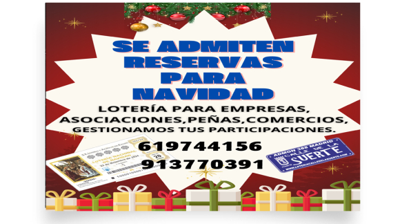 RESERVA LOTERÍA NAVIDAD